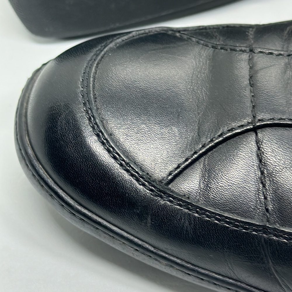 GUCCI shoes black leather loafer slip on flats size 9.5 Luxury comfort - Picture 12 of 13